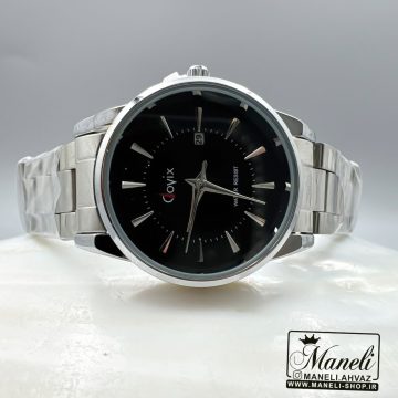 ساعت زنانه نقره ای داویکس صفحه مشکی و سفید|14040583