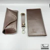 ست چرم 4 تکه و عینک Ray-Ban چرمسال | چرم طبیعی قهوه ای 14040522 - Image 6