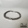 دستبند استیل رنگ ثابت سیاه قلمی اسپرت |14040534 - Image 2