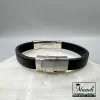 دستبند مردانه چرم و استیل ورساچه|14040556 - Image 2