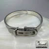 دستبند اسپرت نقره ای مدل کمربند رنگ ثابت تمام استیل|14040539 - Image 2