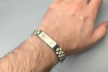 دستبند رولکس دو رنگ مردانه رنگ ثابت|14040538