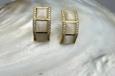 خرید جدیدترین مدل گوشواره پایه نقره تمام استیل|14040564