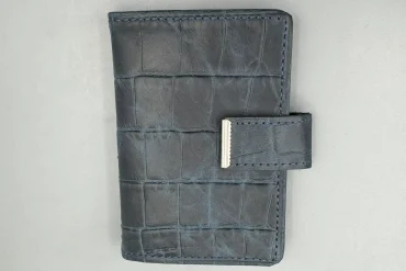 جاکارتی سورمه ای چرم دکمه دار|14040610