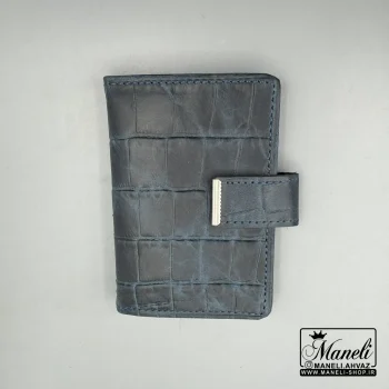 جاکارتی سورمه ای چرم دکمه دار|14040610