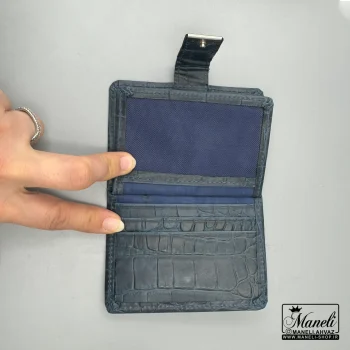 جاکارتی سورمه ای چرم دکمه دار|14040610 - Image 4