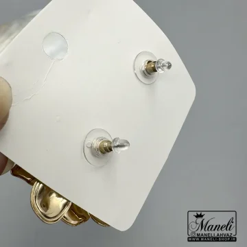 گوشواره میخی گل آبی مینا کاری|14040640 - Image 4