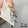 گوشواره ترند پاپیون آبکاری نقره |14040650 - Image 4