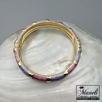 دستبند بنگل زنانه میناکاری شده|14040631 - Image 3
