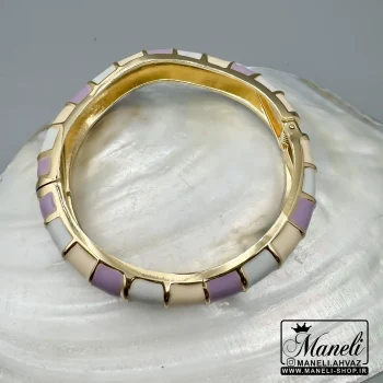 دستبند زنانه بنگل مینا کاری شده رنگ ثابت|14040627 - Image 2