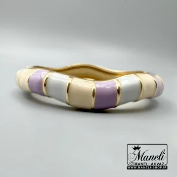 دستبند زنانه بنگل مینا کاری شده رنگ ثابت|14040627 - Image 3