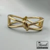 دستبند استیل طلایی طرح گره زنانه رنگ ثابت|14040632 - Image 4