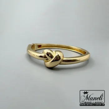 دستبند استیل طلایی طرح گره زنانه رنگ ثابت|14040633 - Image 3