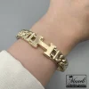 دستبند استیل طلایی طرح گره زنانه رنگ ثابت|14040634 - Image 3