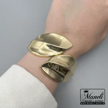 دستبند استیل طلایی طرح گره زنانه رنگ ثابت|14040635 - Image 4