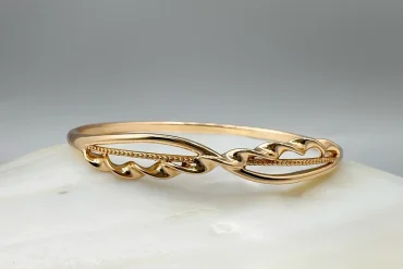 دستبند زنانه ژوپینگ نگین دار طرح برجسته|140406133