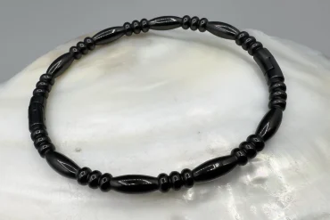 دستبند مردانه بنگل مردانه مشکی طرحدار|140406117