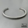 دستبند مردانه بنگل مردانه نقره ای طرحدار|140406116 - Image 3
