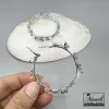 گوشواره حلقه ای مدل پروانه نقره ای |140406119 - Image 3