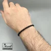 دستبند مردانه بنگل مردانه مشکی طرحدار|140406117 - Image 3