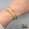 دستبند ظریف طلایی ونکلیف مینیمال |14040626 - Image 2
