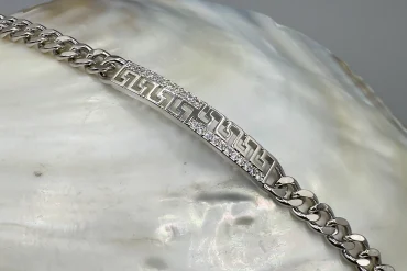 دستبند نقره ای ورساچه ژوپینگ مینیمال |14040630