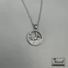 گردنبند دم وال استیل نقره ای نگین دار رنگ ثابت |14040708 - Image 3