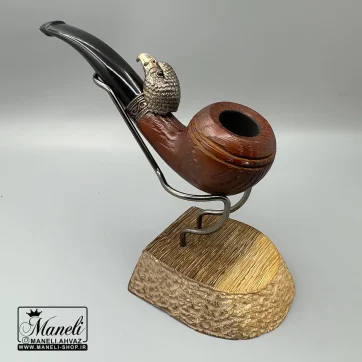پیپ چوبی کاپیتان بلک قهوه ای با حلقه عقاب