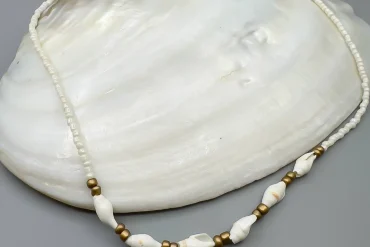 گردنبند صدف و مروارید طبیعی |14040422