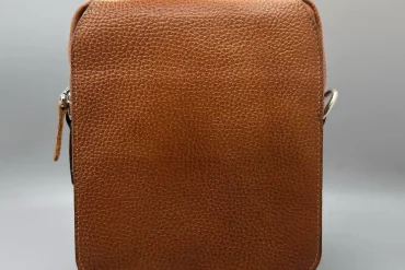 کیف دوشی عسلی چرم طبیعی|اداری |دستی|14040619