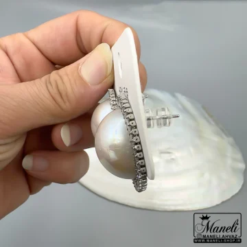 گوشواره مجلسی نگین باگتی با ترکیب مروارید|140406103 - Image 4