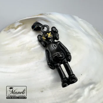 پلاک آدم فضایی مشکی با چشمان زرد|14040701