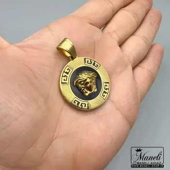 پلاک ورساچه ی رنگ ثابت مشکی طلایی|14040693 - Image 3