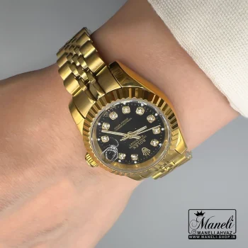 ساعت رولکس طلایی صفحه مشکی موتور ژاپن|140406102 - Image 5