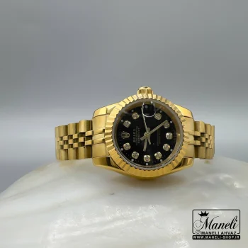 ساعت رولکس طلایی صفحه مشکی موتور ژاپن|140406102