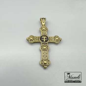 پلاک سلیب طلایی با طرح اسکلت|14040703 - Image 3