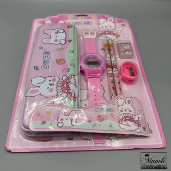 پک هدیه ای ساعت و جامدادی دخترانه|لوازم تحریر|140406109