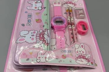 پک هدیه ای ساعت و جامدادی دخترانه|لوازم تحریر|140406109