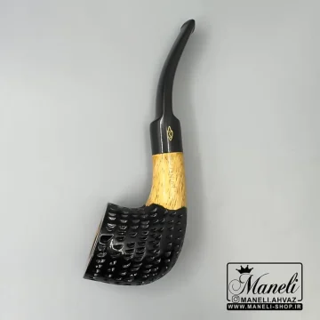 پیپ چوبی ساوینلی دو رنگ با آتشگاه طرح دار | 14040662 - Image 3