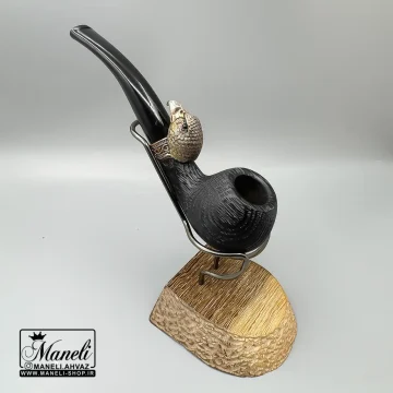 پیپ چوبی کاپیتان بلک مشکی با حلقه عقاب | 14040664
