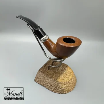 پیپ چوبی با حلقه نگینی ساوینلی قهوه ای | 14040677
