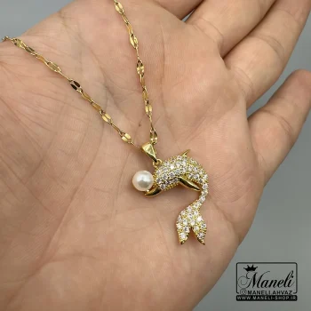 گردنبند وال مرواریدی نگین مخراج شده|140406106 - Image 3