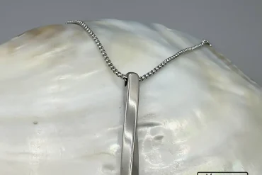 گردنبند مردانه بنگل نقره ای رنگ ثابت|14040752