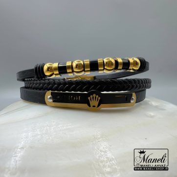 دستبند مردانه چرم