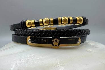 دستبند مردانه چرم