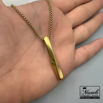 گردنبند مردانه بنگل طلایی رنگ ثابت|14040751 - Image 2