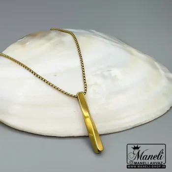 گردنبند بنگل طلایی رنگ ثابت