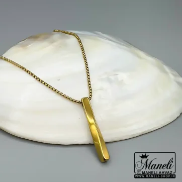 گردنبند بنگل طلایی رنگ ثابت