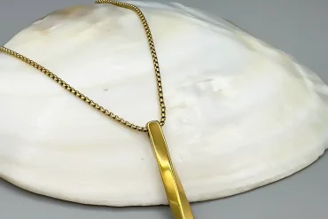 گردنبند بنگل طلایی رنگ ثابت