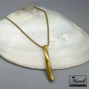 گردنبند مردانه بنگل طلایی رنگ ثابت|14040751 - Image 3